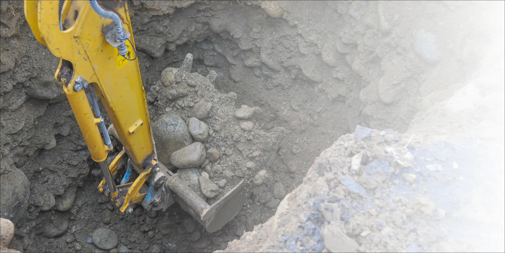 excavator being used